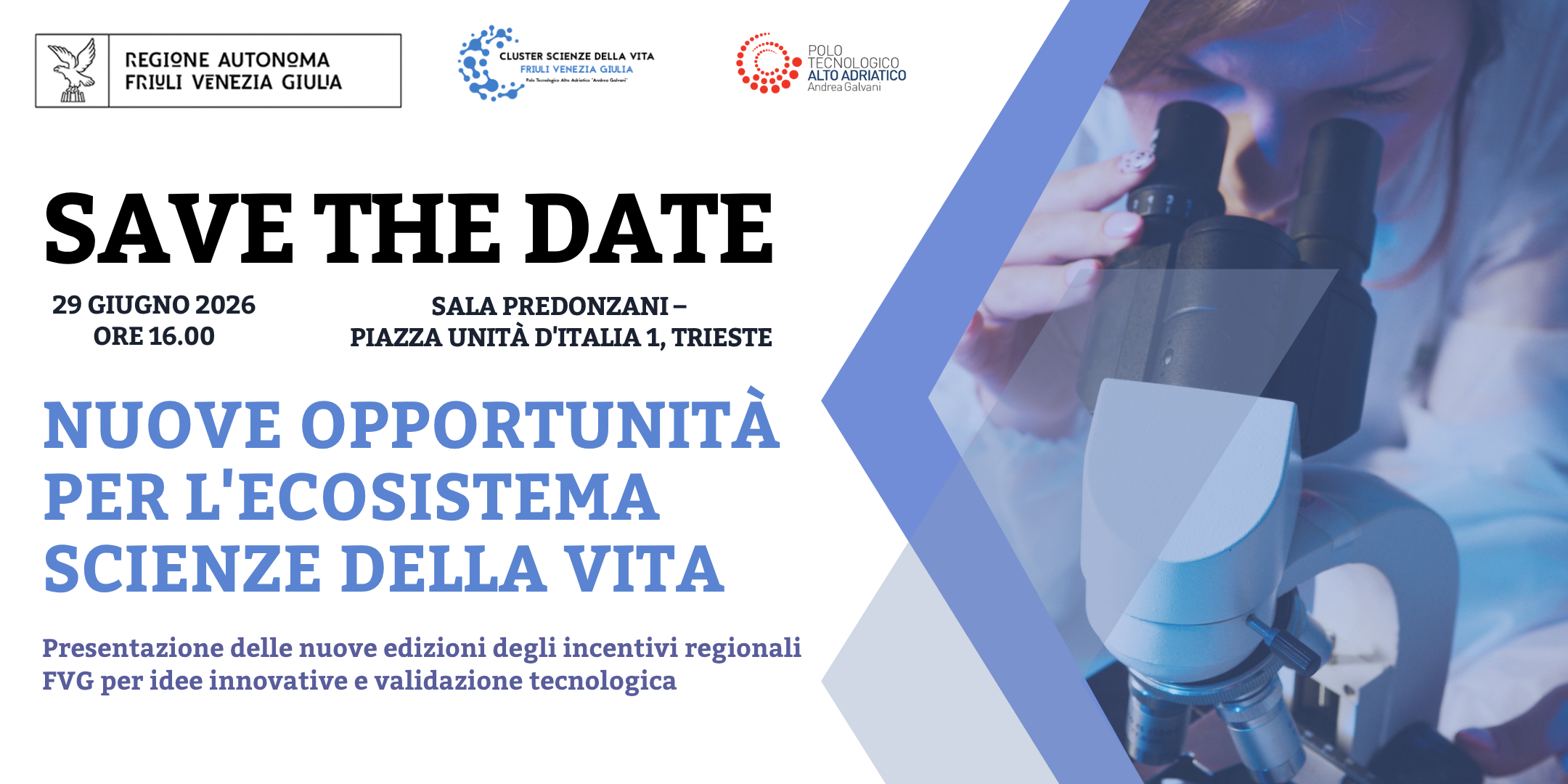 Scienze della Vita al via i nuovi bandi regionali per l’innovazione